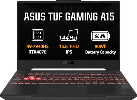 ASUS TUF Gaming A15 (2023) (FA507XI-LP028), šedá