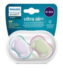 Philips Avent Cumlík Ultra air neutral 0-6m dievča fialová, 2ks