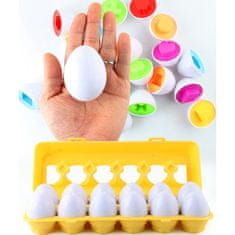MALL Didaktická Montessori vzdelávacia hračka – krabička s 12 vajíčkami (čísla) | EGGCELLENT