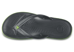 Crocs Crocband Flip-Flops Unisex, 38-39 EU, M6W8, Žabky, Šlapky, Papuče, Graphite/Volt Green, Sivá, 11033-0A1