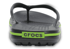 Crocs Crocband Flip-Flops pre mužov, 45-46 EU, M11, Žabky, Šlapky, Papuče, Graphite/Volt Green, Sivá, 11033-0A1
