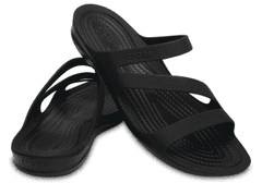 Crocs Swiftwater Sandals pre ženy, 38-39 EU, W8, Sandále, Šlapky, Papuče, Black/Black, Čierna, 203998-060