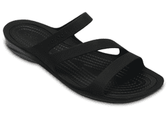 Crocs Swiftwater Sandals pre ženy, 34-35 EU, W5, Sandále, Šlapky, Papuče, Black/Black, Čierna, 203998-060