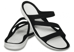 Crocs Swiftwater Sandals pre ženy, 34-35 EU, W5, Sandále, Šlapky, Papuče, Black/White, Čierna, 203998-066