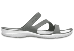 Crocs Swiftwater Sandals pre ženy, 36-37 EU, W6, Sandále, Šlapky, Papuče, Smoke/White, Sivá, 203998-06X