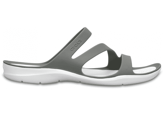 Crocs Swiftwater Sandals pre ženy, 41-42 EU, W10, Sandále, Šlapky, Papuče, Smoke/White, Sivá, 203998-06X