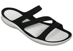 Crocs Swiftwater Sandals pre ženy, 42-43 EU, W11, Sandále, Šlapky, Papuče, Black/White, Čierna, 203998-066