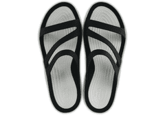 Crocs Swiftwater Sandals pre ženy, 34-35 EU, W5, Sandále, Šlapky, Papuče, Black/White, Čierna, 203998-066