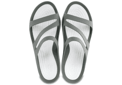 Crocs Swiftwater Sandals pre ženy, 38-39 EU, W8, Sandále, Šlapky, Papuče, Smoke/White, Sivá, 203998-06X
