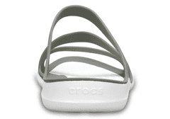 Crocs Swiftwater Sandals pre ženy, 34-35 EU, W5, Sandále, Šlapky, Papuče, Smoke/White, Sivá, 203998-06X