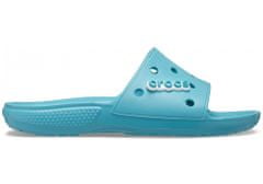 Crocs Classic Slides Unisex, 41-42 EU, M8W10, Šlapky, Sandále, Papuče, Turq Tonic, Modrá, 206121-4ST