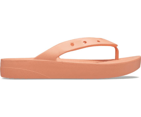 Crocs Classic Platform Flip-Flops pre ženy, 41-42 EU, W10, Žabky, Šlapky, Papuče, Papaya, Oranžová, 207714-83E
