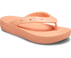 Crocs Classic Platform Flip-Flops pre ženy, 39-40 EU, W9, Žabky, Šlapky, Papuče, Papaya, Oranžová, 207714-83E
