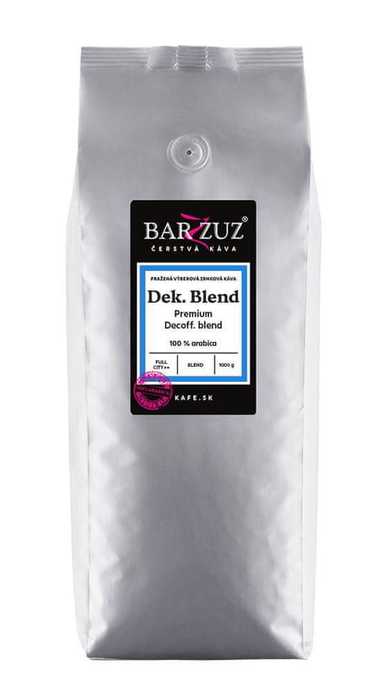 BARZZUZ DEK espresso blend, bezkofeínová zrnková káva, 1000 g
