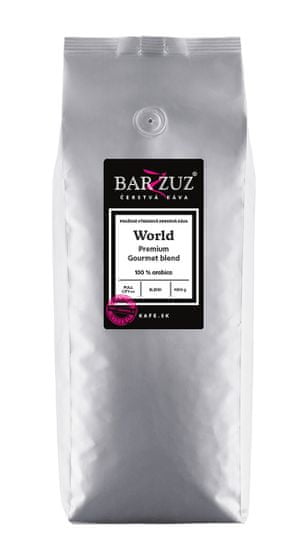 BARZZUZ World blend, zrnková káva, 1000 g