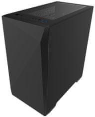 Zalman case minitower Z1 Iceberg čierna, bez zdroja, ATX, 3x 120mm ventilátor, 1x USB 2.0, 2x USB 3.0, priehľadná bočnica