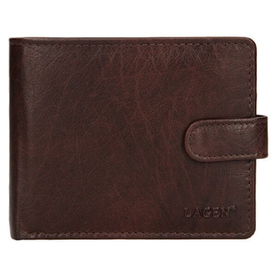 Lagen Pánska kožená peňaženka E-1036 BRN