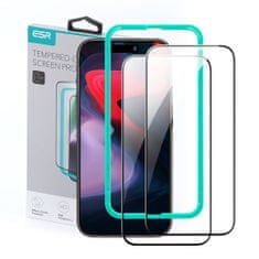 ESR Ochranné Tvrdené Sklo Tempered sklo 2-Pack iPhone 15 Pro Max Black