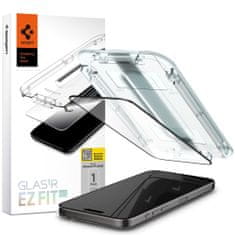 Spigen Ochranné Tvrdené Sklo Glas.Tr ”Ez Fit” Fc iPhone 15 Pro Black