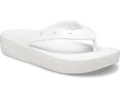 Crocs Classic Platform Flip-Flops pre ženy, 36-37 EU, W6, Žabky, Šlapky, Papuče, White, Biela, 207714-100