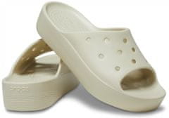 Crocs Classic Platform Slides pre ženy, 37-38 EU, W7, Šlapky, Sandále, Papuče, Bone, Béžová, 208180-2Y2