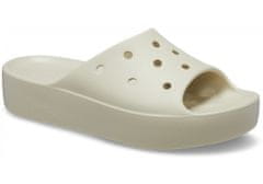 Crocs Classic Platform Slides pre ženy, 39-40 EU, W9, Šlapky, Sandále, Papuče, Bone, Béžová, 208180-2Y2