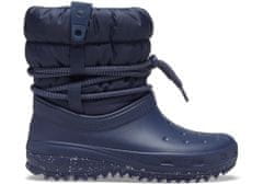 Crocs Classic Neo Puff Luxe Boots pre ženy, 38-39 EU, W8, Snehule, Čižmy, Navy, Modrá, 207312-410