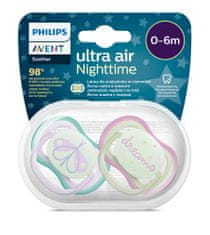 Philips Avent Cumlík Ultra air nočný 0-6m dievča, 2ks