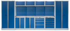 AHProfi Kvalitný PROFI BLUE dielenský nábytok - 4535 x 495 x 2000 mm - MTGS1300BB2
