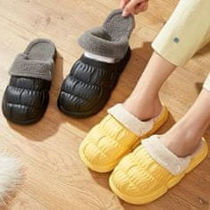 HOME & MARKER® Teplé mäkké domáce unisex papuče – žltá 36/37 | SNUGSLIDES