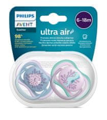 Philips Avent Cumlík Ultra air Obrázok 6-18m dievčatko (more), 2 ks