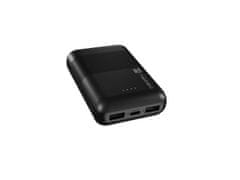 Natec powerbanka TREVI COMPACT 10000 mAh 2X USB-A + 1X USB-C, čierna
