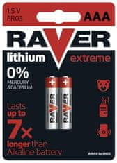 Raver AAA Extreme lítiová - 2 ks