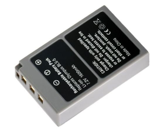TRX batéria Olympus/ 1600 mAh/ pre E-PL1s E-PL2/ E-PL3/ E-PL5/ E-PM1/ E-PM2/ E-P3/ OM-D/ E-M10, Stylus 1/ neoriginálna