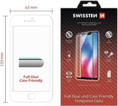 SWISSTEN sklo full glue, color frame, case friendly Apple Iphone 11 čierne