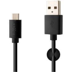 FIXED USB/USB-C kábel, USB 2.0, 2m, čierny