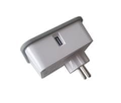 iGET HOME Power 2 USB - WiFi múdra zásuvka 230V + 2x USB, samostatná, meranie spotreby, 3680W