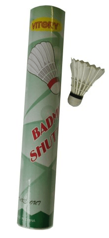 Košíčky badminton perie 12ks biele