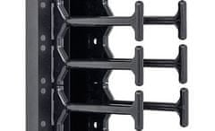 19" vyväzovací panel 42U - Hrebeň, dvojradový čierny