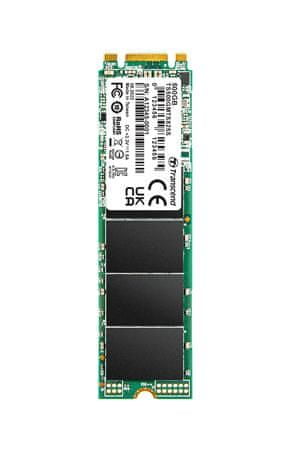 Transcend MTS825S 500 GB SSD disk M.2, 2280 SATA III 6 Gb/s (3D TLC), 530 MB/s R, 480 MB/s W