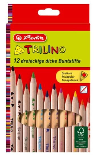 Herlitz Pastelky Trilino 12 farieb (triangle)