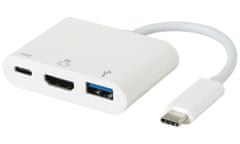 eSTUFF USB-C AV Multiport adaptér pre Macbook Pre HDMI(4kx2k) + USB3.0 + USB-C Charging port.