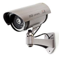 Nedis atrapa bezpečnostné kamery s infračervenou LED/ bullet/ IP44/ vonkajšie/ šedá