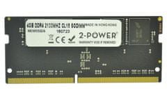 2-Power 4GB PC4-17000S 2133MHz DDR4 CL15 Non-ECC SoDIMM 1Rx8 ( 1,2V DOŽIVOTNÁ ZÁRUKA)