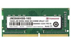 Transcend pamäť 16GB (JetRam) SODIMM DDR4 2666 2Rx8 CL19