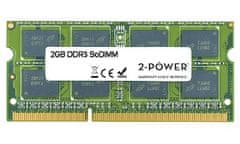 2-Power 2GB PC3-10600S 1333MHz DDR3 CL9 SoDIMM 1Rx8 (DOŽIVOTNÁ ZÁRUKA)
