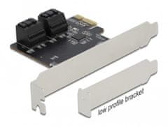DELOCK Karta PCI Express x1 SATA so 4 portami - Low Profile