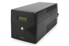 Digitus Professional Line-Interactive UPS, 2000VA / 1200W 12V / 9Ah x2 batérie, 4x CEE 7/7, AVR, USB, RS232, RJ11 / 45, LCD displej