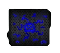 C-Tech Herná podložka pod myš ANTHEA CYBER BLUE, 320x270x4mm, obšité okraje