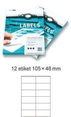 Smart LINE Samolepiace etikety 100 listov ( 12 etikiet 105 x 48 mm)